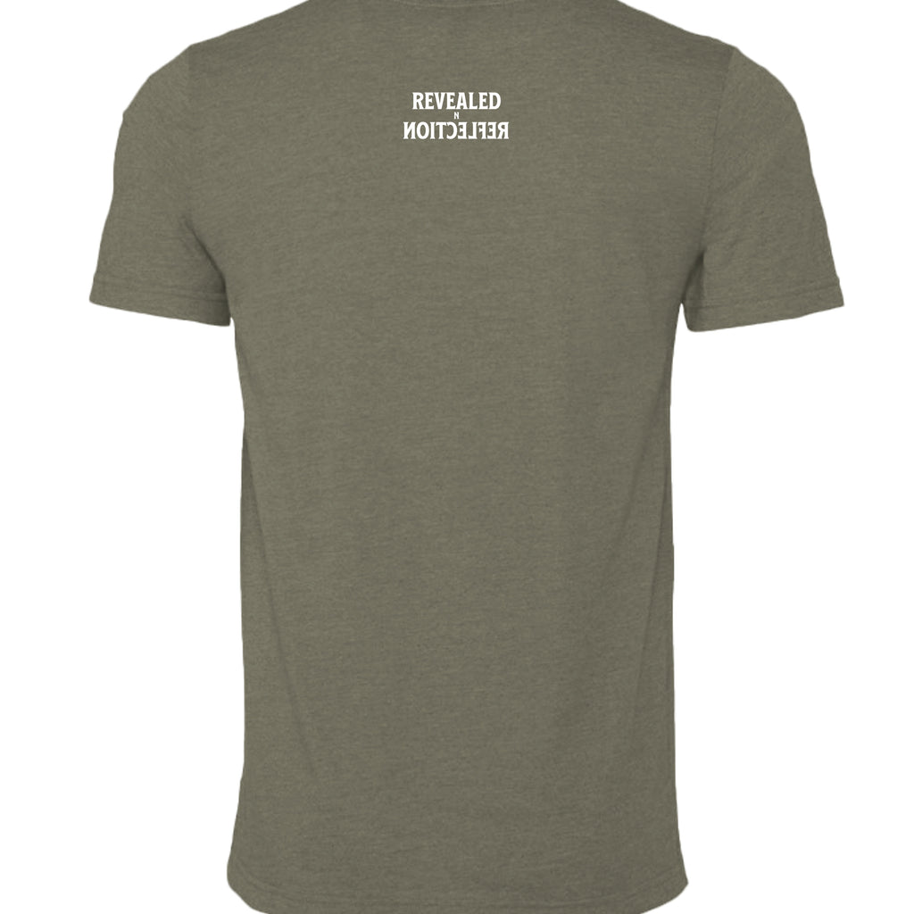 Heather Military Green - 3001CVC - BACK